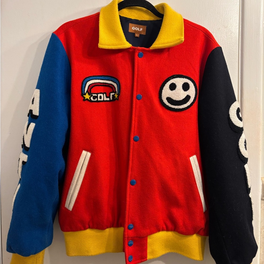 Tyler the Creator Golf wang / Le fleur multi- colored varsity jacket